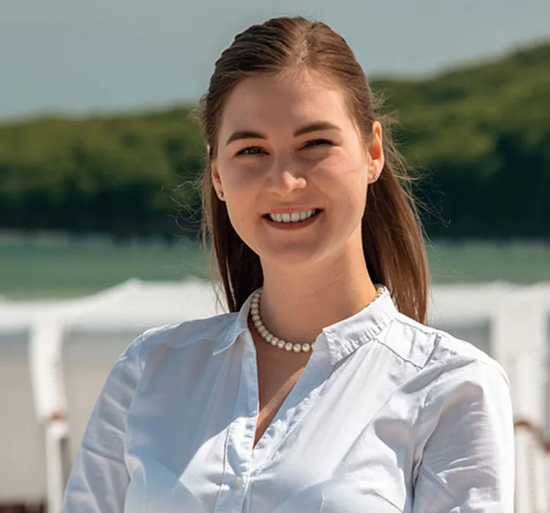 Varvara Matatzova, F&B operations manager at Rugard Thermal Strandhotel on Binz beach